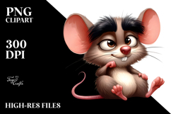 Ridiculously Cute Mouse with Side-Eye PNG Product Image 2