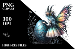 Gothic Fairy with Easter Egg PNG Product Image 2