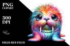 Colorful Baby Walrus Clipart Product Image 2