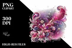 Colorful Magenta Glittery Foil | Sublimation Clipart Product Image 3