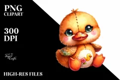 Vibrant Colorful Brownish Baby Duck | Clipart Product Image 3