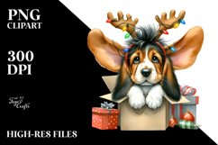 Expressive Baby Basset Hound with Crazy Haircut, PNG Product Image 1