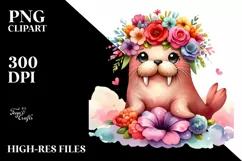 Monkey Made of Flowers, Transparent PNG Product Image 1