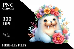 Monkey Made of Flowers, Transparent PNG Product Image 1
