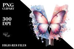 Cute Butterfly Splashes, PNG Product Image 2