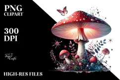 Glossy Magical Mushroom PNG Product Image 2