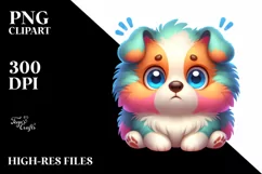 Crazy Looking Baby Shetland Sheepdog | Sublimation | Clipart Product Image 1