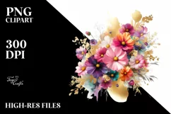 Vibrant Abstract Bouquet with Vibrant Cosmos and Splash | Product Image 3