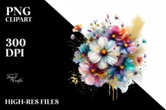 Vibrant Abstract Bouquet with Vibrant Cosmos and Splash | Product Image 1