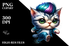 Expressive Baby Cat, Watercolor PNG Product Image 2