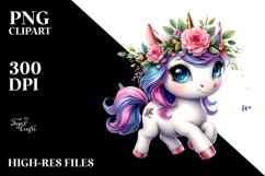 Running Baby Unicorn PNG Product Image 2