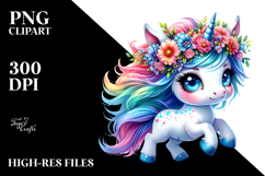 Running Baby Unicorn PNG Product Image 2