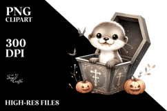 Cute Baby Otter Popping Out, Transparent PNG Product Image 2