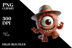 Cute Monster with Dramatic Despair PNG Product Image 2