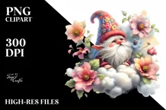 Gnome Hawaiian Flowers Pastel | Sublimation | Clipart Product Image 3