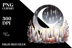 Half Moon with Hanging Candles PNG Product Image 2