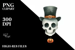 Funny Halloween Skull, High-Res PNG Product Image 1