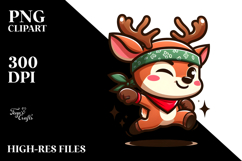 Emotive Deer with Bandana, PNG Product Image 2