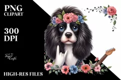 Watercolor Baby English Springer Spaniel Clipart Product Image 1