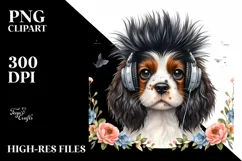 Watercolor Baby English Springer Spaniel Clipart Product Image 1
