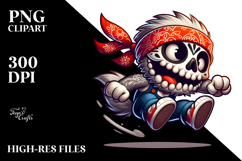 Silly Suggar Skull with Bandana PNG Product Image 2