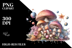 Glossy Pastel Mushroom PNG Product Image 2