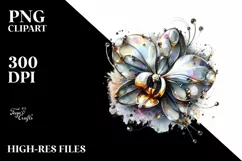 Shiny Orchid Watercolor Splash | Sublimation Clipart Product Image 3