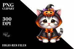 Funny Watercolor Cute Kitten | Sublimation | Clipart Product Image 3