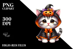 Funny Watercolor Cute Kitten | Sublimation | Clipart Product Image 2