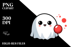 Cute Ghost, Vibrant PNG Product Image 2