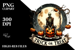 Zombie with Pumpkins, White Background Product Image 2