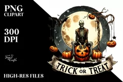 Zombie Moon Pumpkin Trick or Treat Product Image 1
