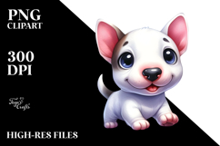 Baby Cartoon Bull Terrier PNG Product Image 2