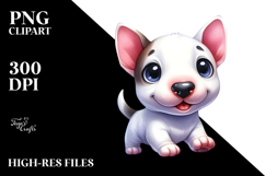 Baby Cartoon Bull Terrier, Transparent PNG Product Image 2