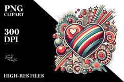 Retro Heart PNG Product Image 2