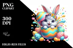 Watercolor Colorful Easter Clipart |T-shirt, Mug, Tumbler Product Image 3