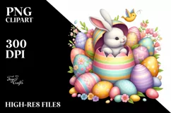 Watercolor Colorful Easter Clipart |T-shirt, Mug, Tumbler Product Image 3
