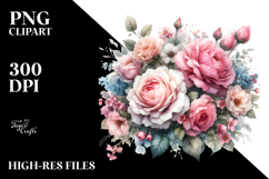 Colorful Pink Roses PNG Product Image 2