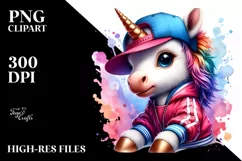 Baby Unicorn Krump Dancer, PNG Product Image 3