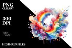 Colorful Abstract Rainbow | Sublimation | Clipart Product Image 1