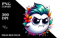 Contemptuous Ghost with Flower PNG Product Image 2