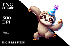 Silly Sloth Dancing on Hind Legs PNG Product Image 2