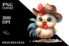 Funny Baby Rooster, Proud Eyes | Clipart Product Image 2