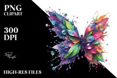 Vibrant Butterfly made of Flowers PNG Product Image 3