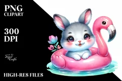 Colorful Smiling Baby Arctic Hare | Clipart Product Image 3