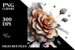 Abstract Camellia made of Marble PNG Product Image 2