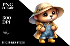 Cute Watercolor Baby Bear | Sublimation | Clipart Product Image 1