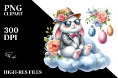 Bunny with Straw Hat and Sunglasses PNG Product Image 2