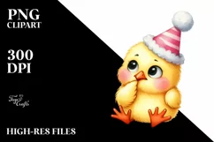 Colorful Watercolor Chick | Sublimation | Clipart Product Image 1