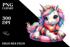 Pastel Unicorn with Life Vest Product Image 2